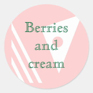 Berries and cream classic round sticker