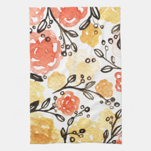 Berries and Floral Tea Towel