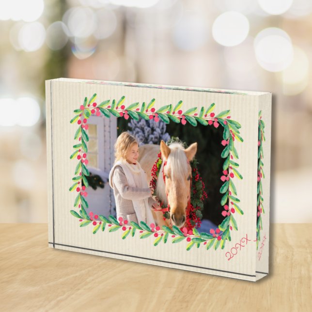 Berries and Greenery Border Photo Block (Creator Uploaded)