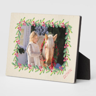 Berries and Greenery Photo Easel Plaque