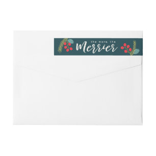 Berries and Pine Wrap Around Labels   Merrier