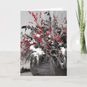 Berries and pines card