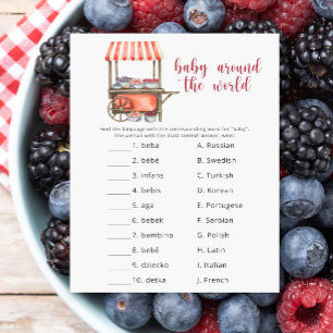 Berries baby shower - "Baby" around the world