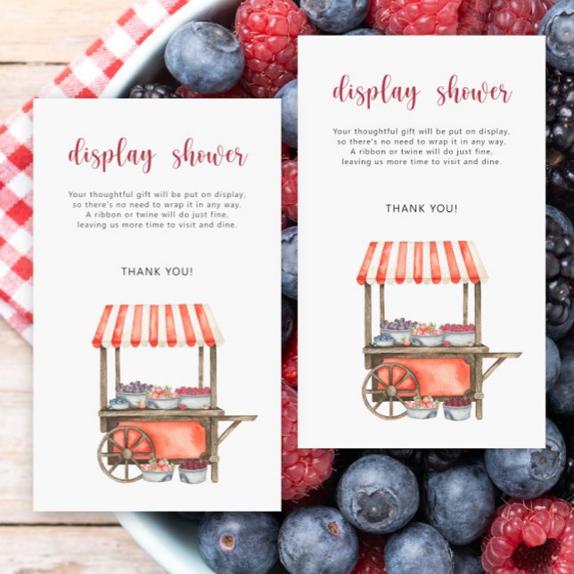 Berries baby shower - display shower enclosure card (Creator Uploaded)