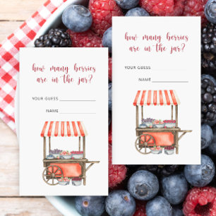 Berries baby shower - Guess how many berries game Enclosure Card