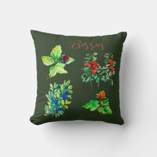 Berries, blueberry, cloudberry, lingonberry cushion