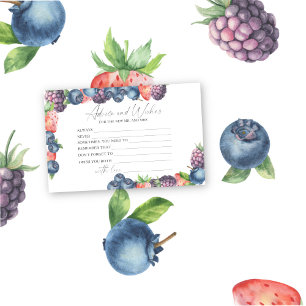Berries - Bridal Shower Advice and Wishes Stationery