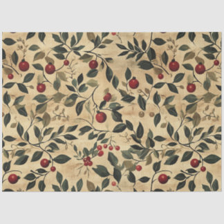 Berries Christmas Art Tissue Paper