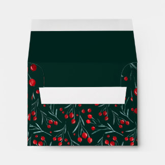 Berries Christmas - Traditional Christmas Colours Envelope
