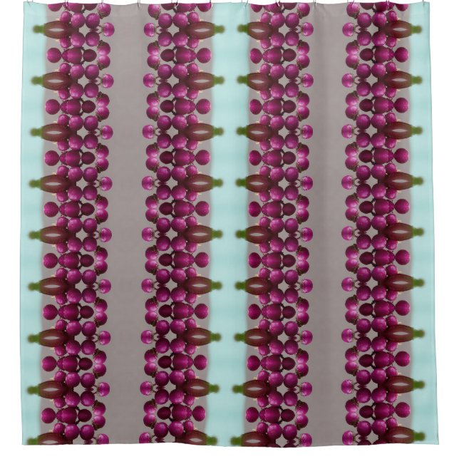 Berries Ikat 2 Shower Curtain (Front)