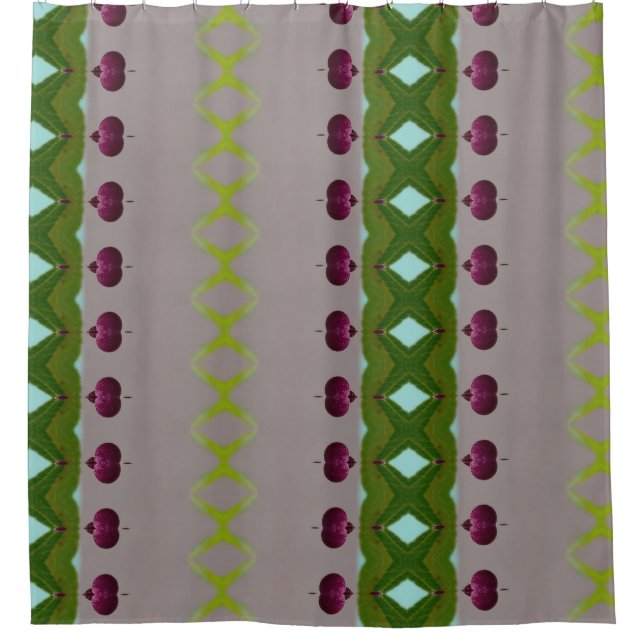 Berries Ikat 8 Shower Curtain (Front)
