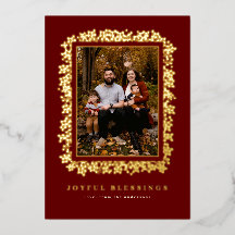 BERRIES IN FOIL FORMING FRAME OF PHOTOCARD