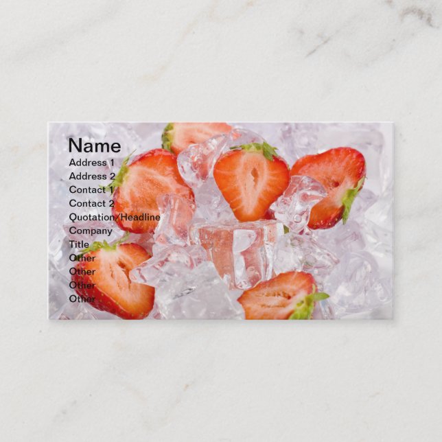 Berries in ice business card (Front)