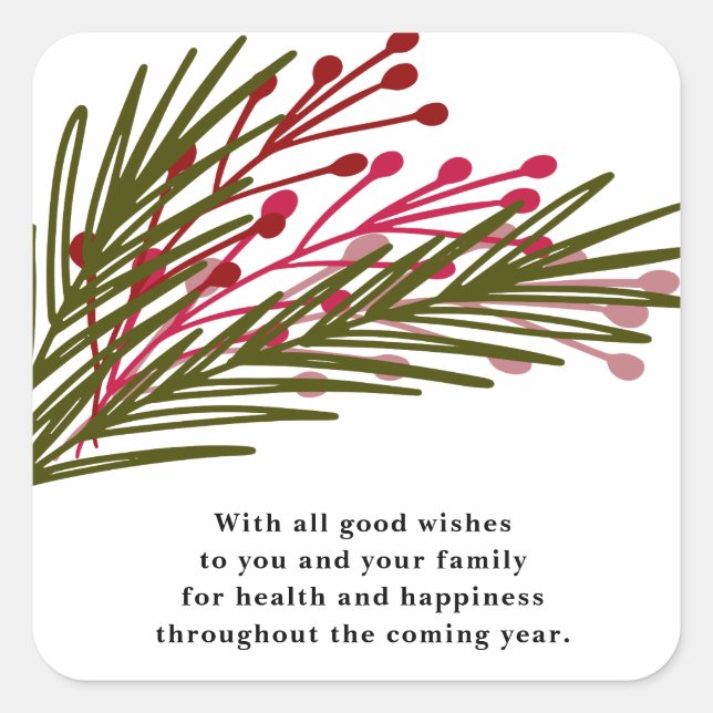 Berries & Leaves sticker (Front)