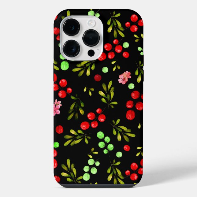 Berries Pattern iPhone Case (Back)