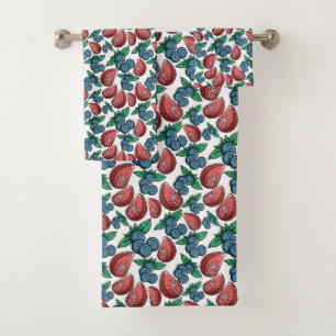 Berries Pattern towel set