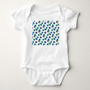 Berries Vintage Blueberry Bilberry Illustration Baby Bodysuit
