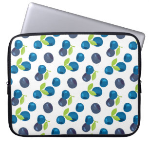 Berries Vintage Blueberry Bilberry Illustration Laptop Sleeve