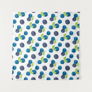 Berries Vintage Blueberry Bilberry Illustration Tapestry