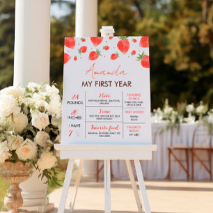 Berry 1st Birthday Milestone Sign