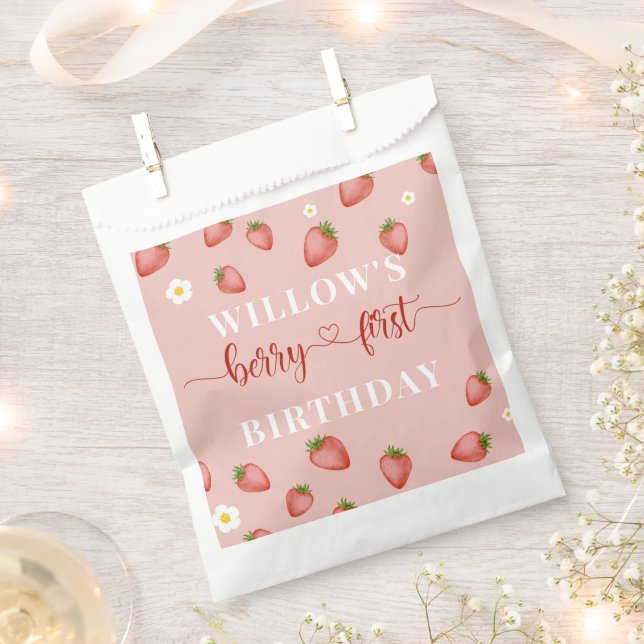 Berry 1st Birthday Party Favors – Sweet Keepsakes  Favour Bag (Clipped)