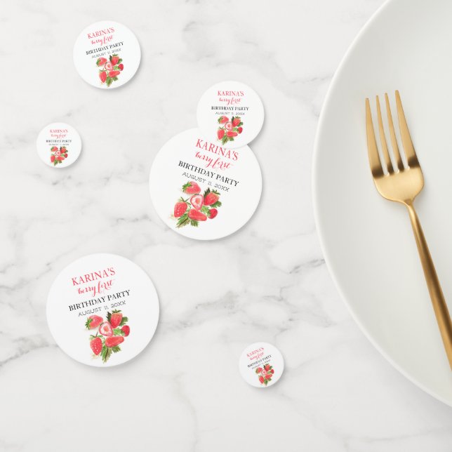 Berry 1st Birthday Party Strawberry fruit Summer Confetti (Group)
