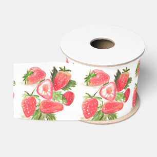 Berry 1st Birthday Party Strawberry fruit Summer Grosgrain Ribbon