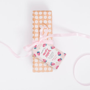 Berry 1st Birthday Strawberry First Birthday Party Gift Tags