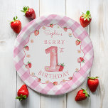Berry 1st Birthday Wavy Paper Plate<br><div class="desc">Berry 1st Birthday Wavy Paper Plates. Matching items available.</div>