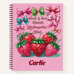 Berry and Bow Sweet Kindergarten Chic Notebook