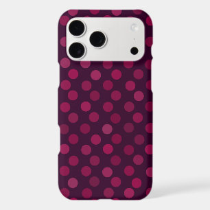 berry and midnight purple polka dots