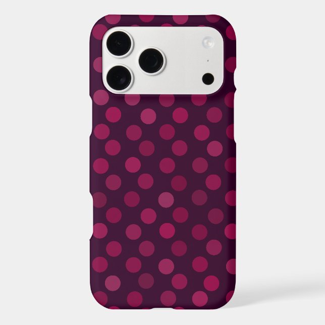 berry and midnight purple polka dots (Back)