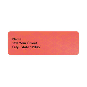 Berry and Papaya Damask Return Address Label