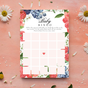 Berry Baby Shower Baby Gift Bingo Game Invitation