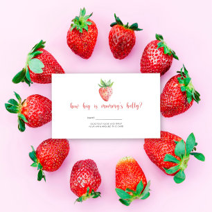 Berry - baby shower how big is mummy's belly enclosure card