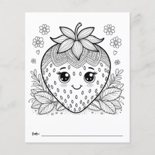 Berry Baby Shower Kids Activity Colouring Sheet