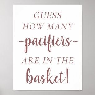 Berry Baby Shower   Magenta Guess How Many Sign