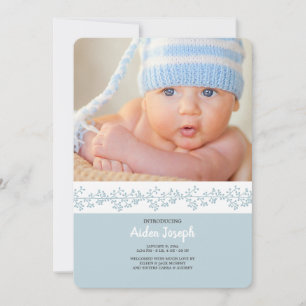 Berry Band Photo Birth Announcement