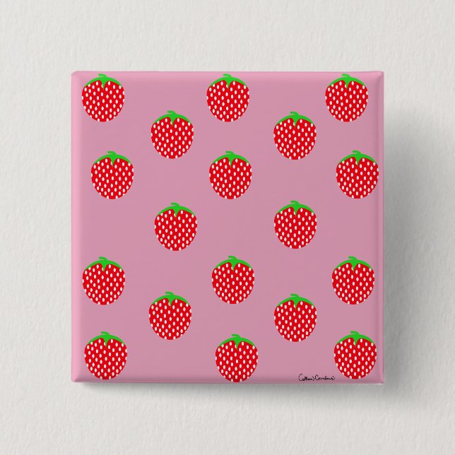 Berry Beautiful Summer 15 Cm Square Badge (Front)