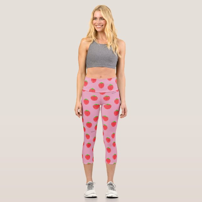 Berry Beautiful Summer Capri Leggings (Front)