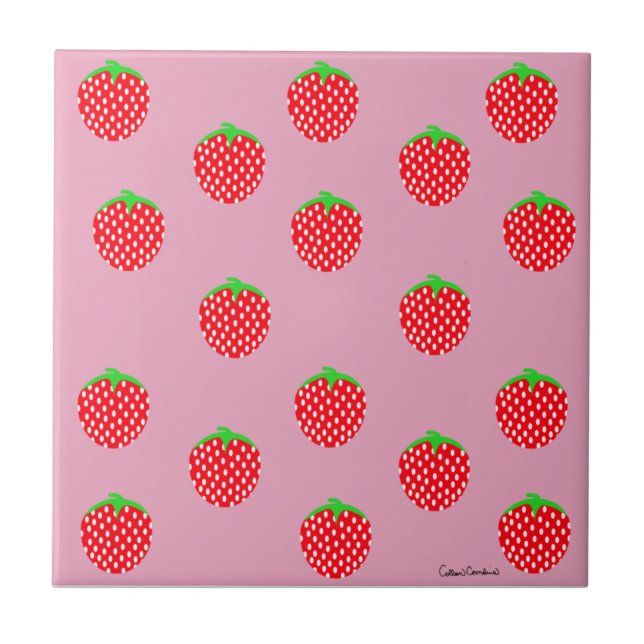 Berry Beautiful Summer Ceramic Tile (Front)