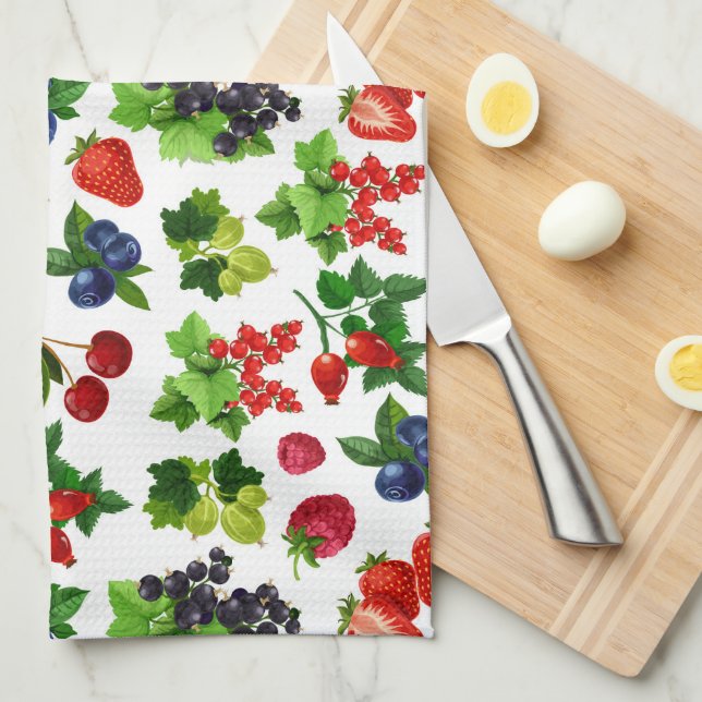 Berry Berry Tea Towel (Quarter Fold)