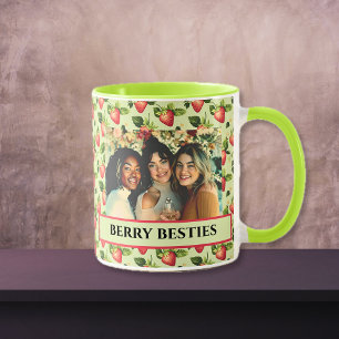 Berry Besties Green and Red Friends Photo Mug