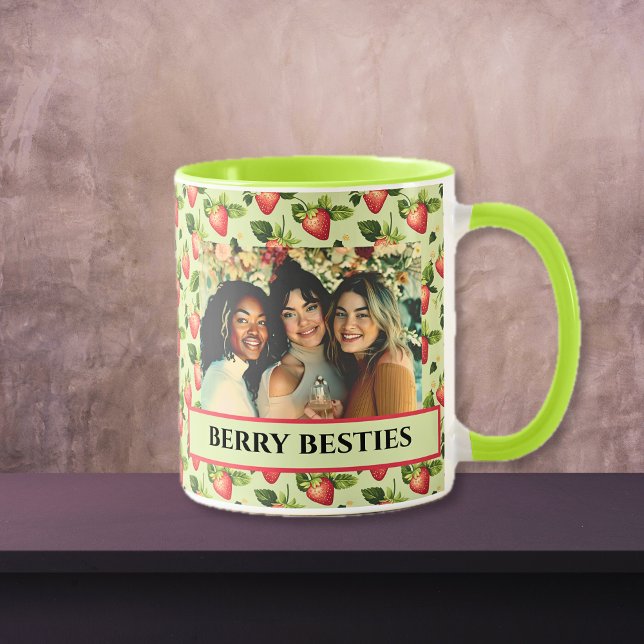 Berry Besties Green and Red Friends Photo Mug (Berry Besties Green and Red Friends Photo Mug)