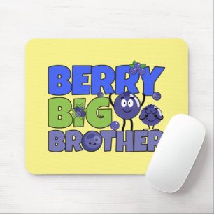 Berry Big Brother - Sibling Blueberry Pun Mouse Pad