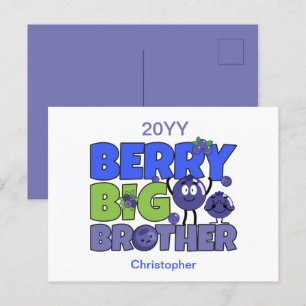 Berry Big Brother - Sibling Blueberry Pun Postcard