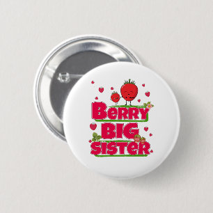 Berry Big Sister - Cute Strawberry Pun 6 Cm Round Badge