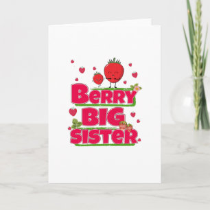 Berry Big Sister - Cute Strawberry Pun Card