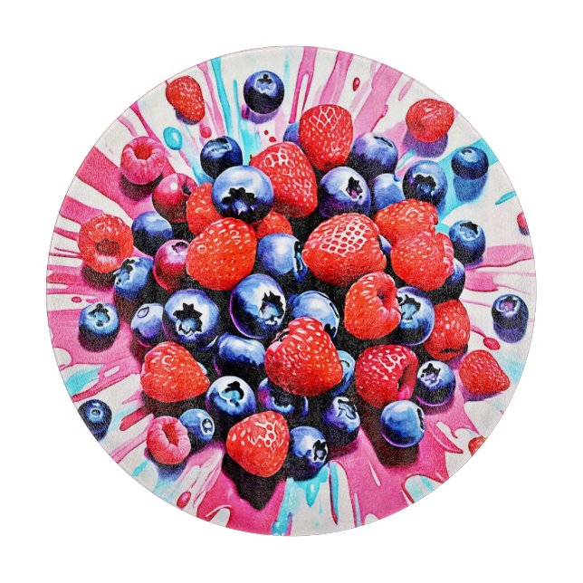 Berry Blast: Fruity Fun Cutting Board (Front)