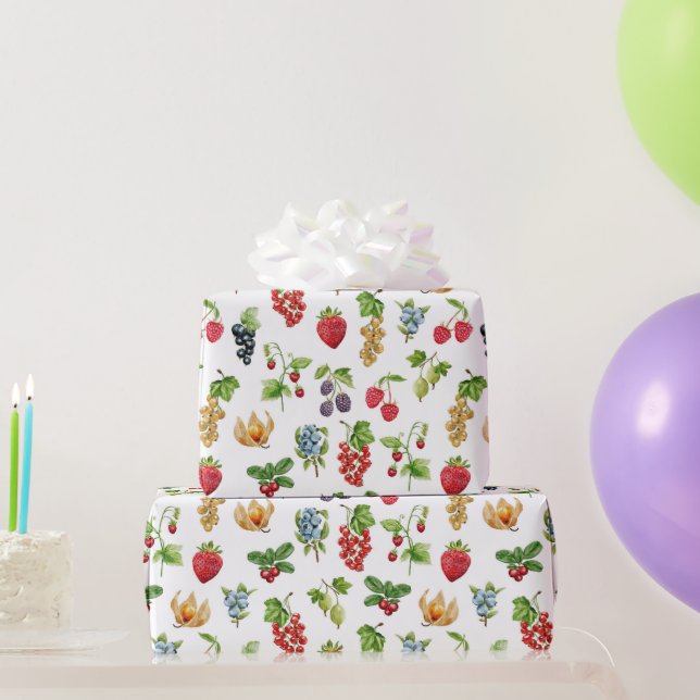 Berry Bliss Pattern Wrapping Paper (Party Gifts)